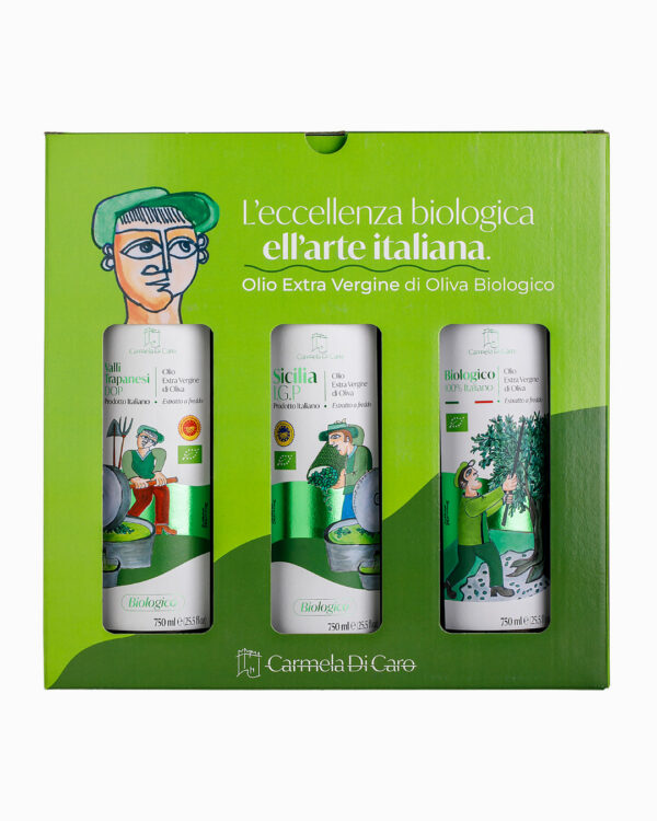 Confezione Regalo 3 Bottiglie – Bio IGP + Bio DOP + Bio Italiano